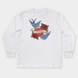 Vintage heart tattoo - Mother Kids Long Sleeve T-Shirt